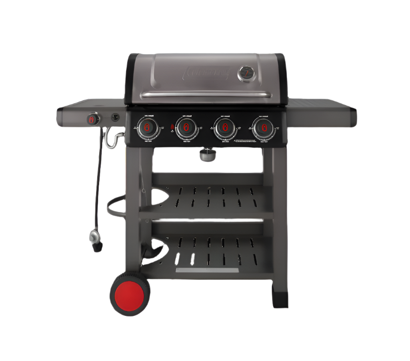 Coleman® Cookout™ 4-Burner Grill, Stainless Steel – Coleman Back Coleman® Cookout™ 4-Burner Grill, Stainless Steel – Coleman Back