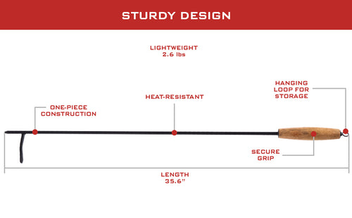 Coleman Heavy-Duty Fire Poker – 35.6"