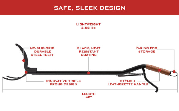 Coleman 40-Inch Log Grabber with Leather Grip