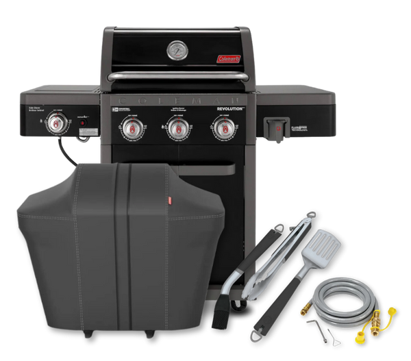 Coleman Revolution 3 Burner/Side Burner BBQ Bundle