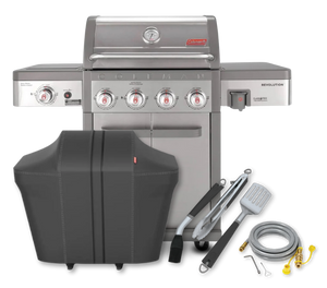 Coleman Revolution 4 Burner/Side Burner BBQ Bundle