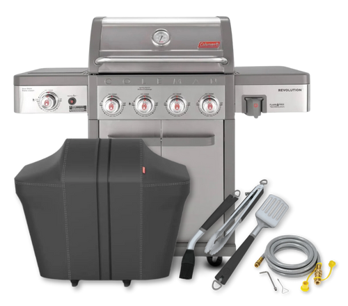 Coleman Revolution 4 Burner/Side Burner BBQ Bundle